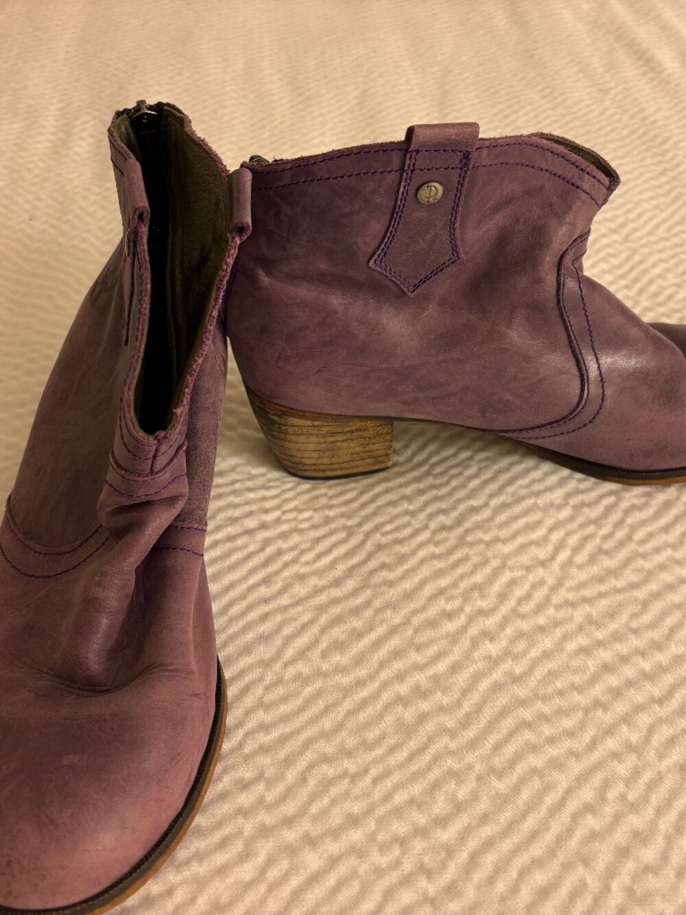 Red or Dead Purple Ankle Boots